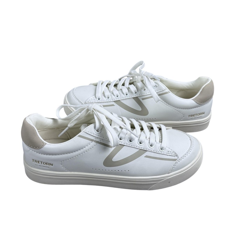 Tretorn Serve Shoes Womens Size 6.5 White Grey Low Top Sneakers Cushioned